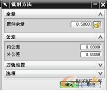 图8-25【铣削方法】对话框