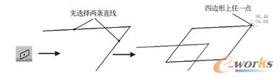 绘制居中平行四边形