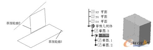 选择草图轮廓  