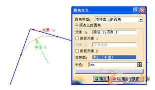 创建顶点上的圆角