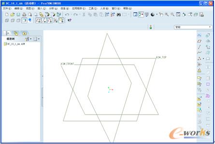 图10-3  Pro/ENGINEER Wildfire 5.0组件设计模式的设计界面