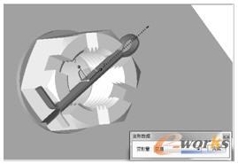 选择开口销另一侧圆柱面