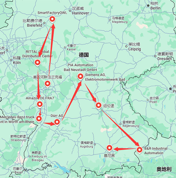 十六届德国考察地图