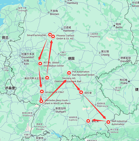十六届德国考察地图