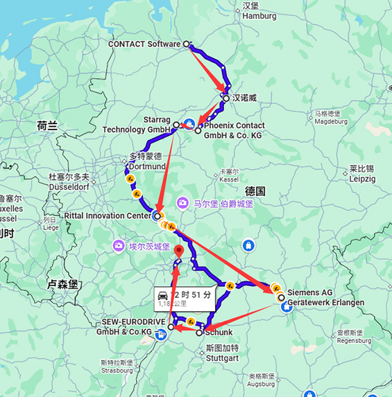 十六届德国考察地图