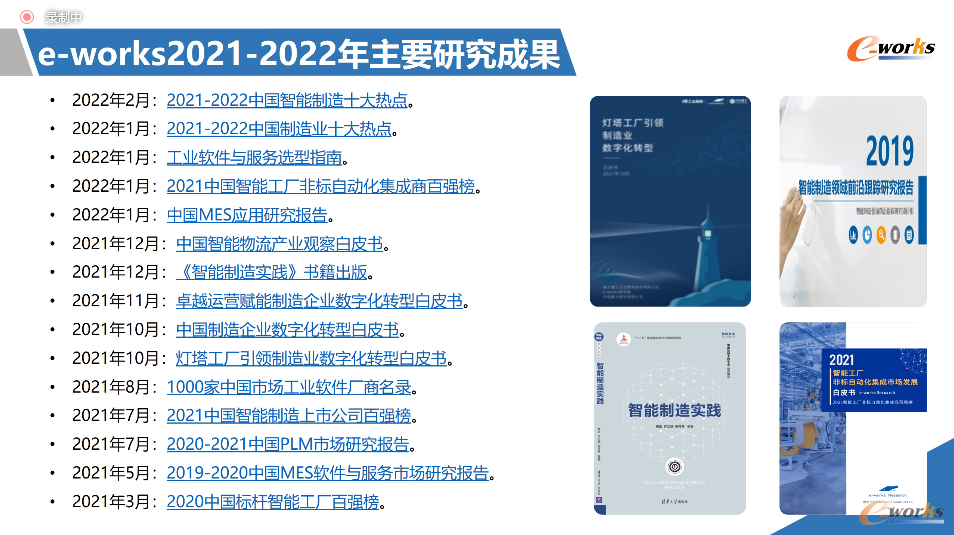 e-works 2021-2022年主要研究成果
