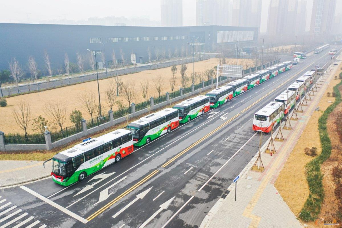 服务冬奥、整装待发的宇通氢能大巴