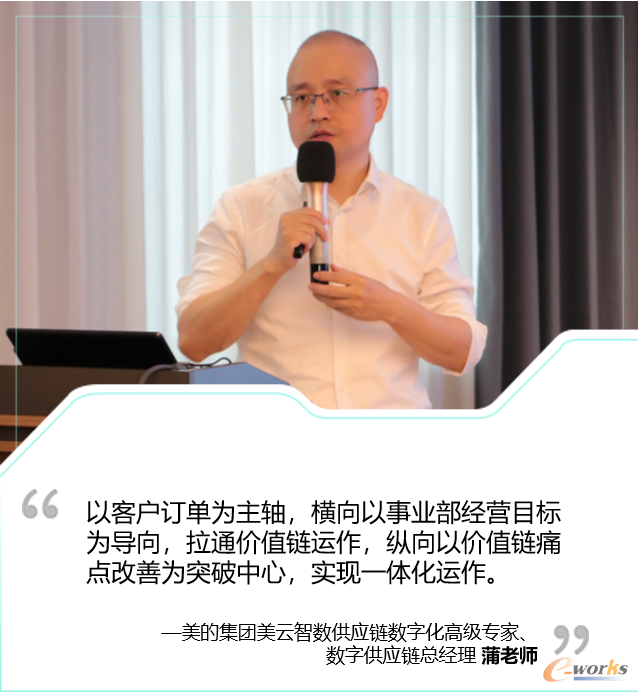 美的集团美云智数供应链数字化高级专家、数字供应链总经理蒲老师