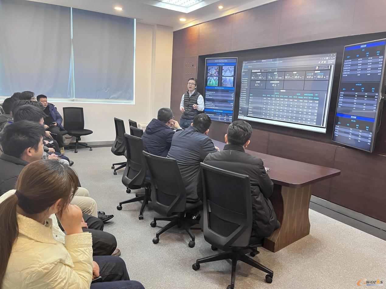e-works考察团参观研华科技的战情室