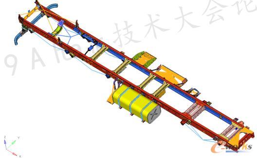 整体模型及加载示意图