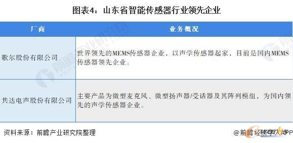 山东省智能传感器行业领先企业