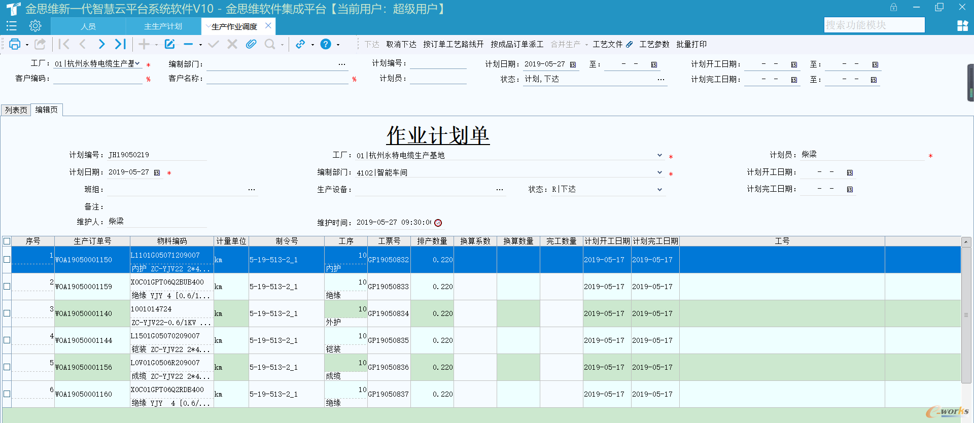 生产作业调度