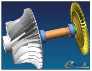 发动机转子三维模型图