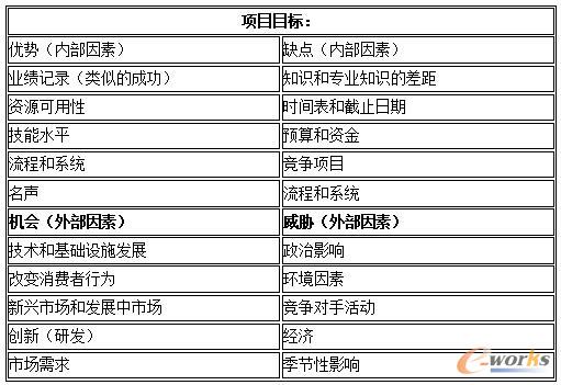 项目成功的有利和不利因素