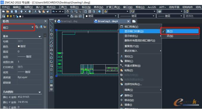 视口中的图形显示