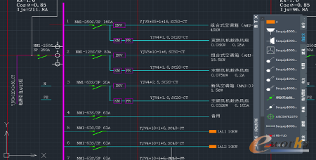 利用工具选项板建立并使用电气元件图库