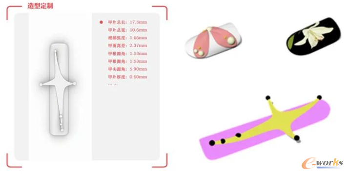 创成式生成甲片立体造型与定制甲片成品模型