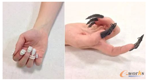 3d打印艺术家Dhemerae Ford和Sarah C. Awad制作打印美甲产品