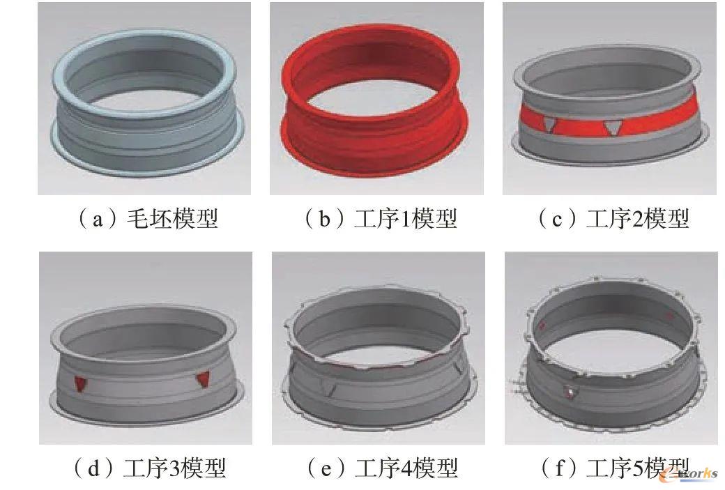 机匣零件工序模型图