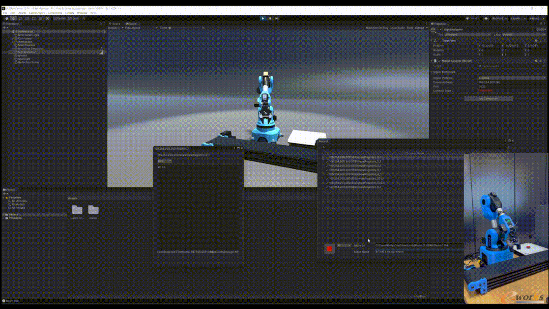 Unity数字孪生虚实同步快速搭建示意