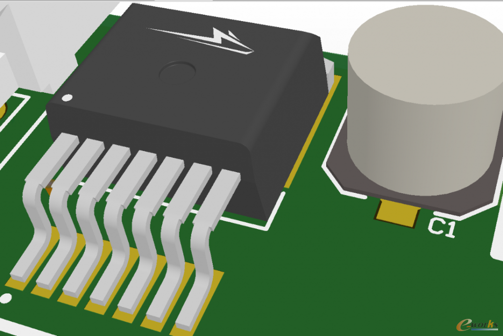 位于Altium PCB编辑器中的Wolfspeed C3M0032120J1 SiC MOSFET