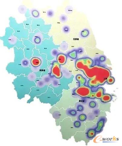 长三角机器人产业热力分布图