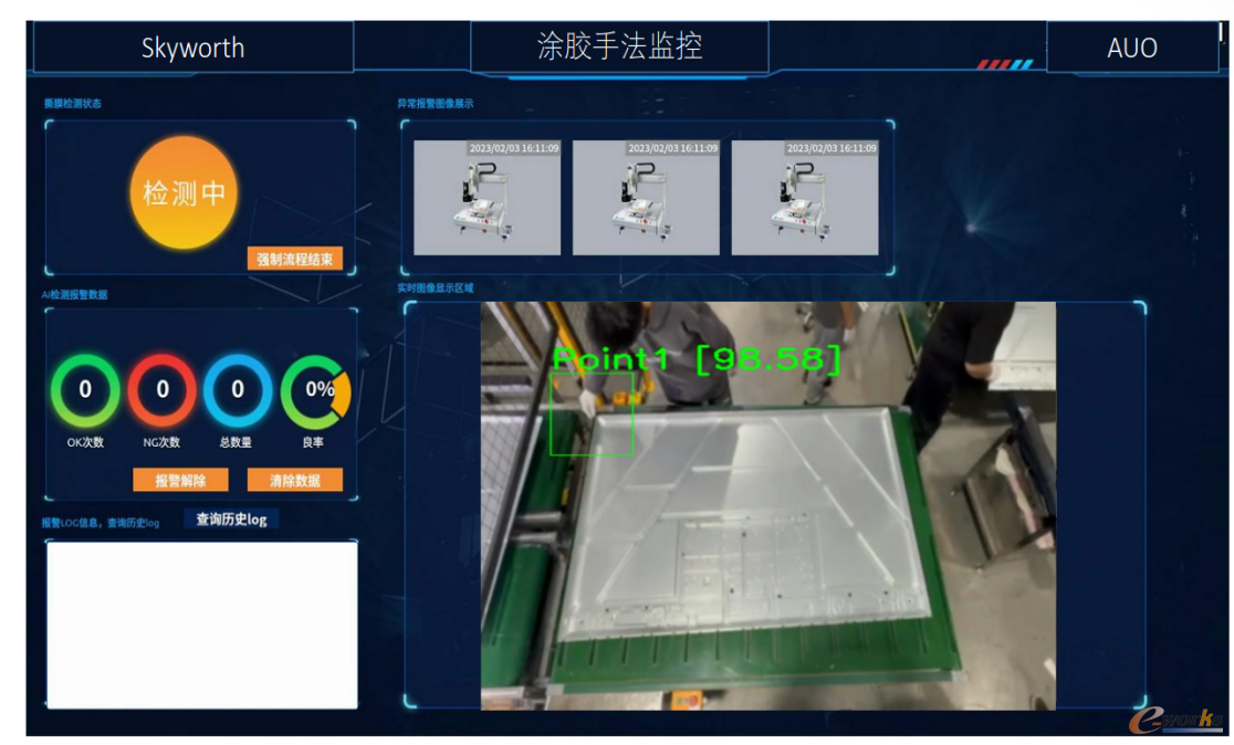 AI智能动作侦测人工涂底涂剂作业边缘端人机交互界