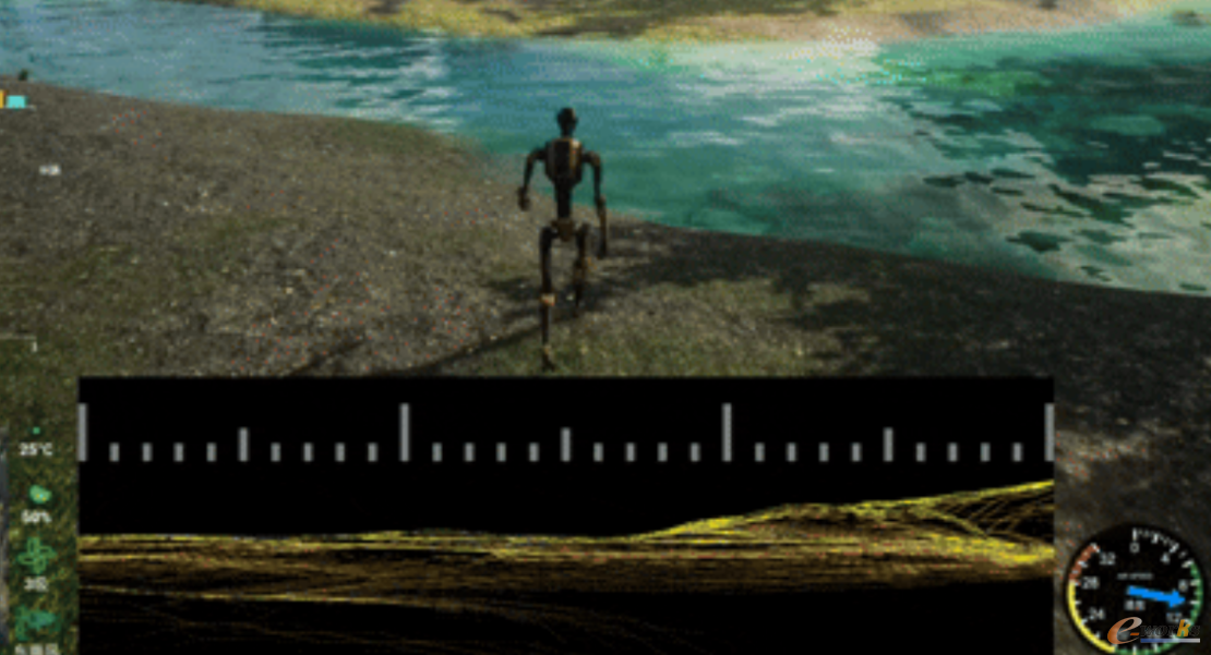 图9 机器人渡河训练