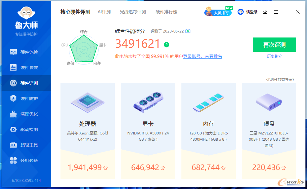 鲁大师综合性能得分3491621