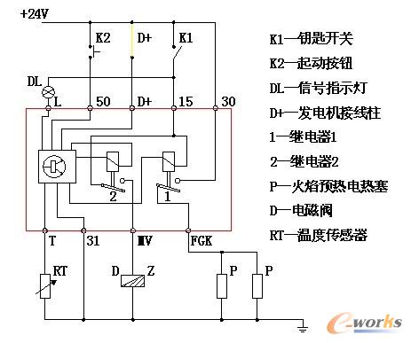 火焰预热电子控制装置电器原理图