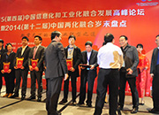 颁奖嘉宾为获奖企业颁奖